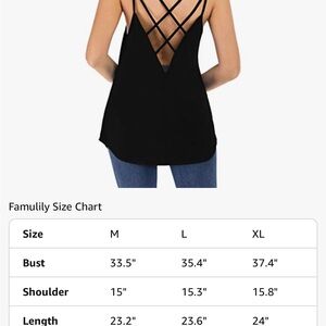 Women's Size Large Cute Criss Cross Back Tank Tops Loose Hollow‎ Out Camisole